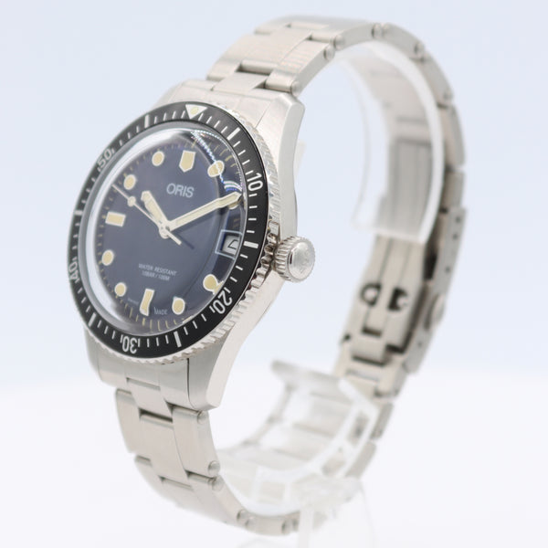 36mm Oris 7747 Divers Sixt Five Men's Automatic Wristwatch 733 Swiss Steel Blue