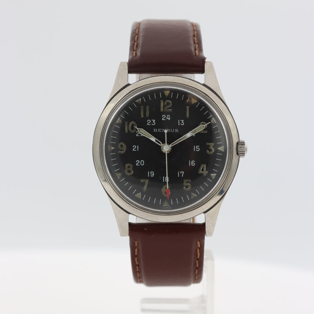 Vintage Benrus Mcqueen Bullitt Men's Mechanical Wristwatch Swiss SteelHacking