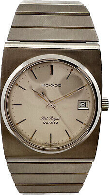 Vintage Movado Port Royal Surf Men's Quartz Wristwatch 01.0010.490/495