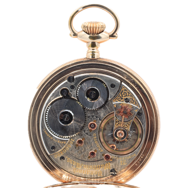Antique 16s 1901 Waltham Diamond Cap 21 Jewel Railroad Pocket Watch Vanguard