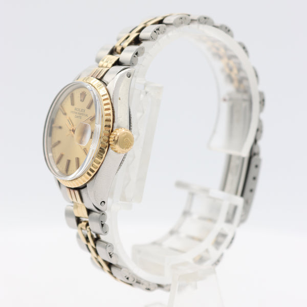 Vintage 25mm 1970 Rolex 3517 Oyster Perpetual Date Ladies Automatic Wristwatch