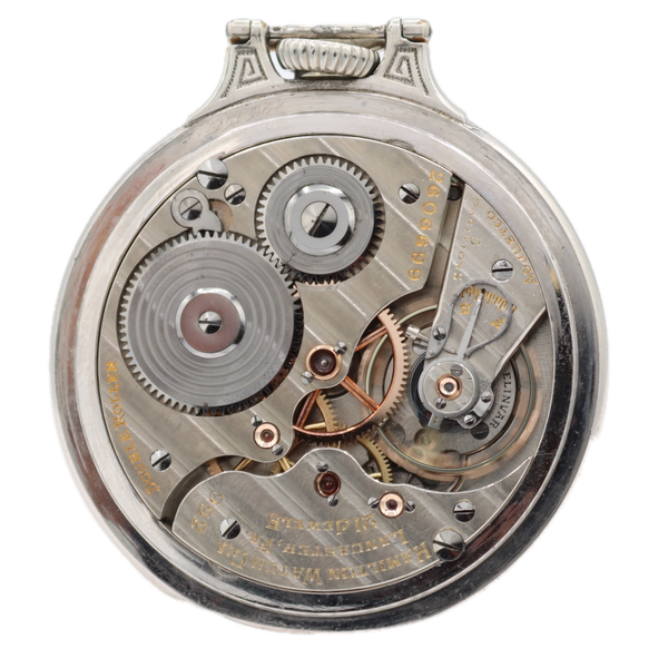 Vintage 16s 1937 Hamilton 21j Mechanical Railroad Pocket Watch 992E 14k GF USA