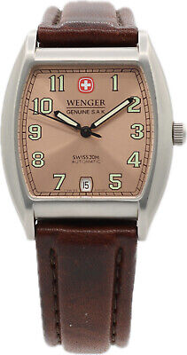 33mm Wenger 77404 Tonneau Sport Men's Automatic Wristwatch ETA 2824 Swiss Steel