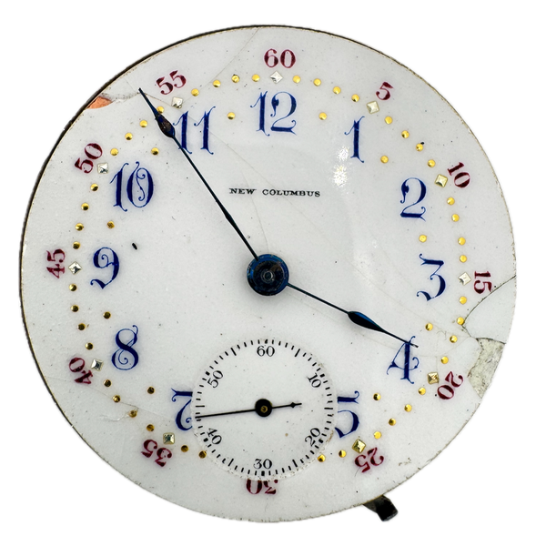 Antique 18s 1886 Columbus 11j Key Wind Hunter Pocket Watch Movement USA