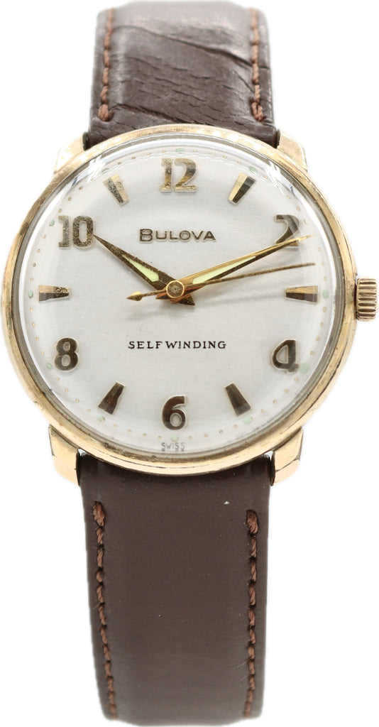 Vintage 33mm 1963 Bulova Men's Automatic Wristwatch 10k Rolled Gold Plated