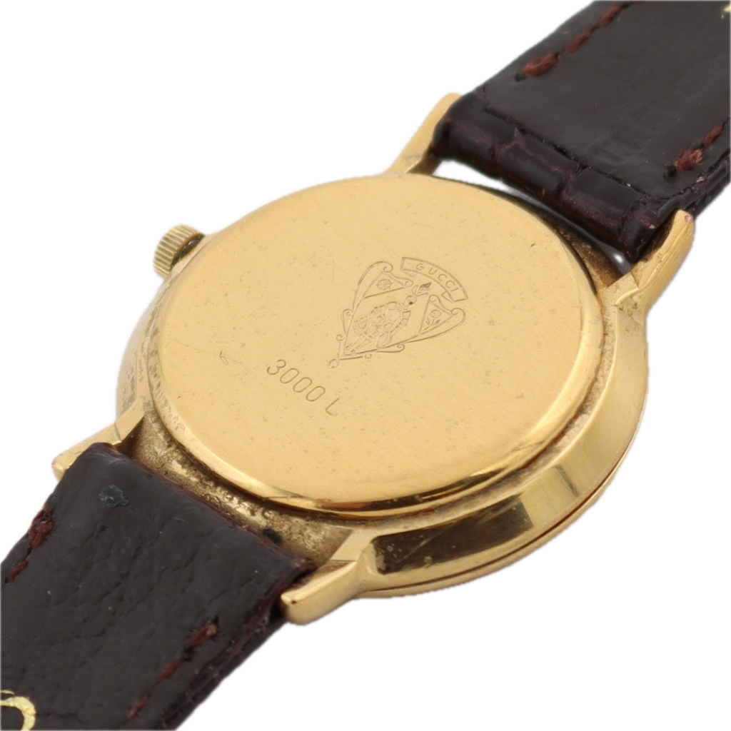 25.5mm Gucci 3000L Roman Numeral Ladies Quartz Wristwatch Swiss