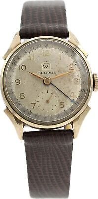 30mm Benrus Date Pointer Men's Mechanical Wristwatch CE 13 Swiss 10k RGP