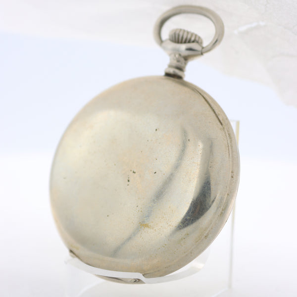 Antique 16s Hasler & Fils Triple Date Moonphase Mechanical Pocket Watch Nickel
