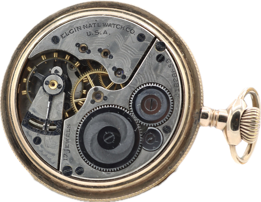 Antique 16 Size Elgin 17 Jewel Mechanical Pocket Watch 386 Fancy Guill thewatchpreserve