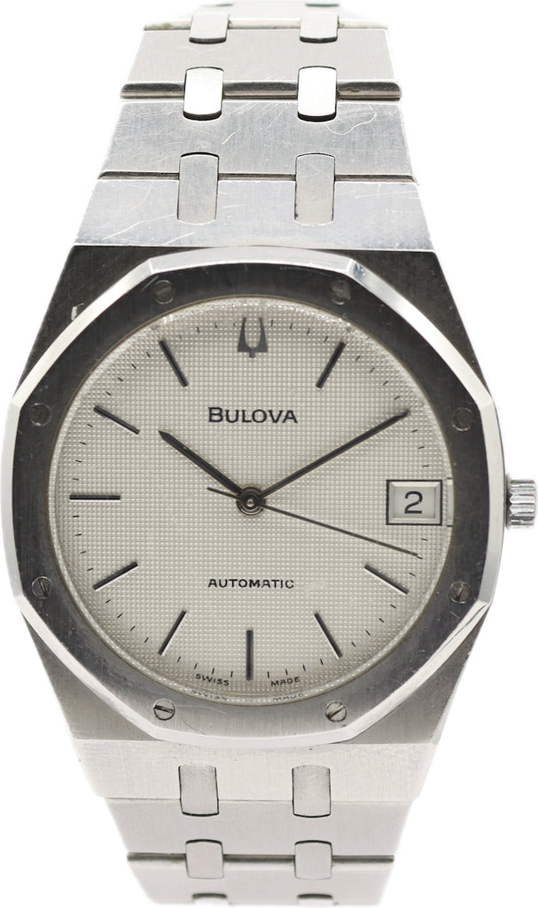 Vintage 35mm Bulova Royal Oak Men's Automatic Wristwatch 2892 Swiss Steel