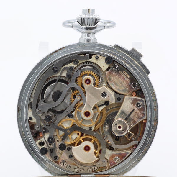 Antique 47mm Gallet 17 Jewel Mechanical Chronograph Pocket Watch Swiss