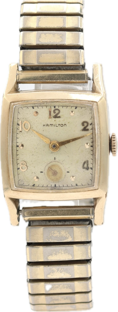 Vintage 26mm Hamilton Sawyer Men's Mechanical Wristwatch 731 10k Gold Filled