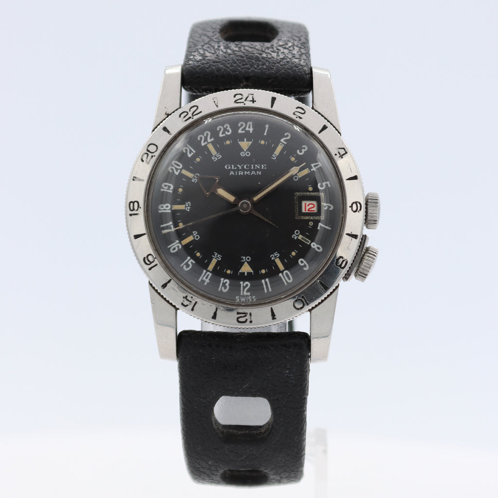 Vintage 37mm Glycine Airman 23 Jewel Men's Automatic Wristwatch Felsa 692 Swiss