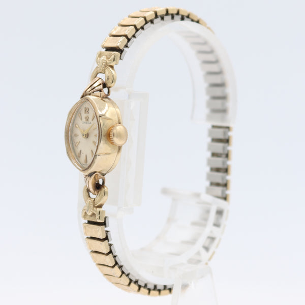 Vintage 1960 Omega A5278 Cocktail Ladies Mechanical Wristwatch 483 Swiss 14k GF