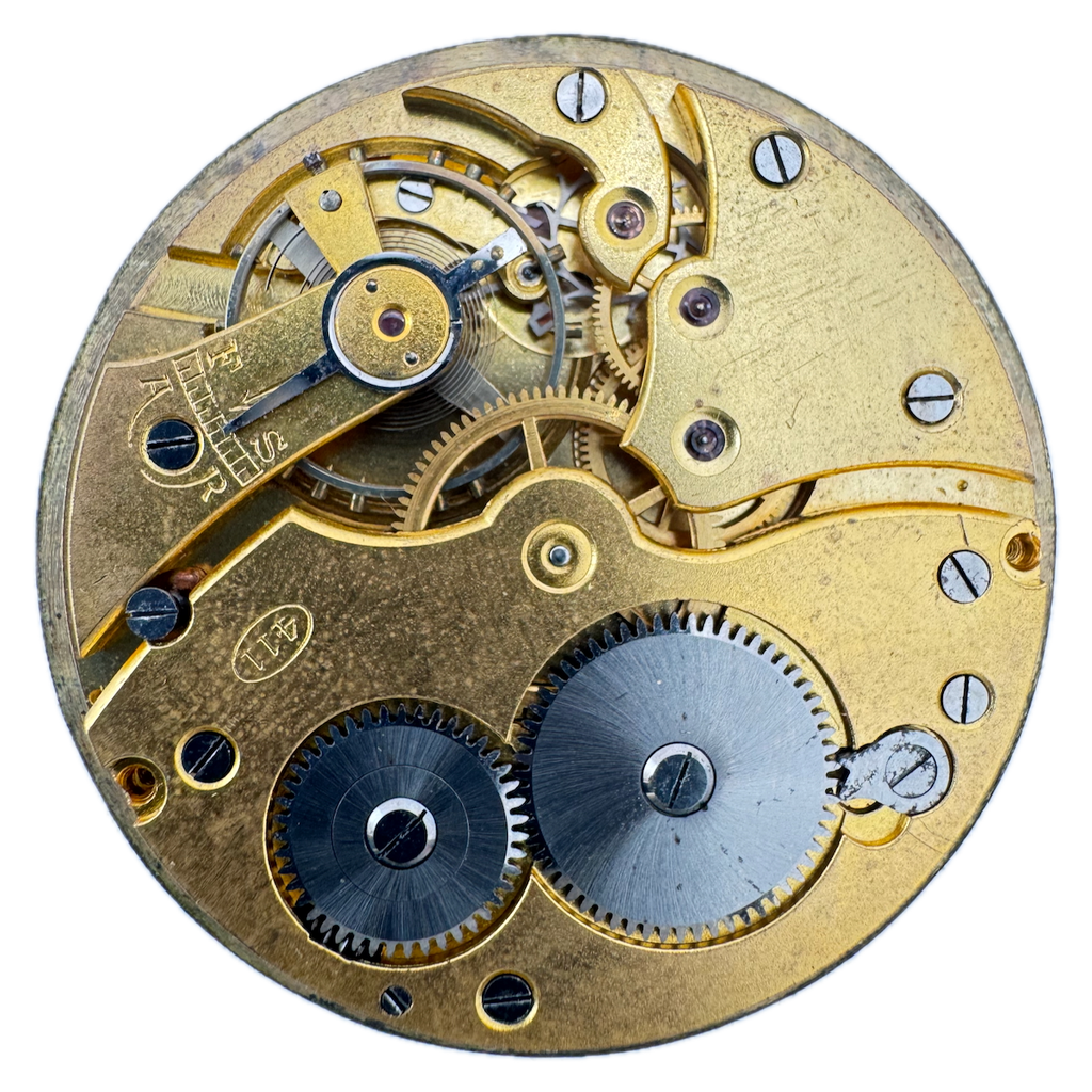 Antique 18s Trisa Chronometre Mechanical Pocket Watch Movement 411 Swiss