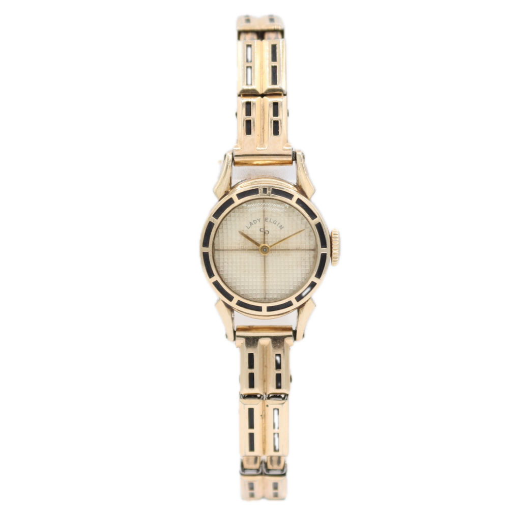 Vintage 17.5mm Lady Elgin 4330 Clubwoman Ladies Mechanical Wristwatch 655 14k GF