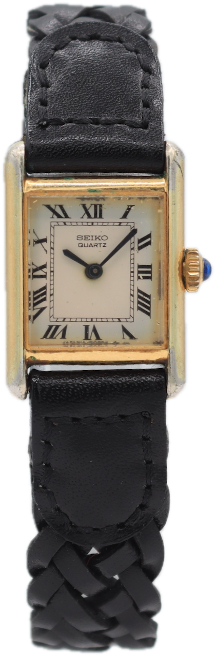 Vintage Seiko 1400-5039 Tank Ladies Quartz Wristwatch Japan
