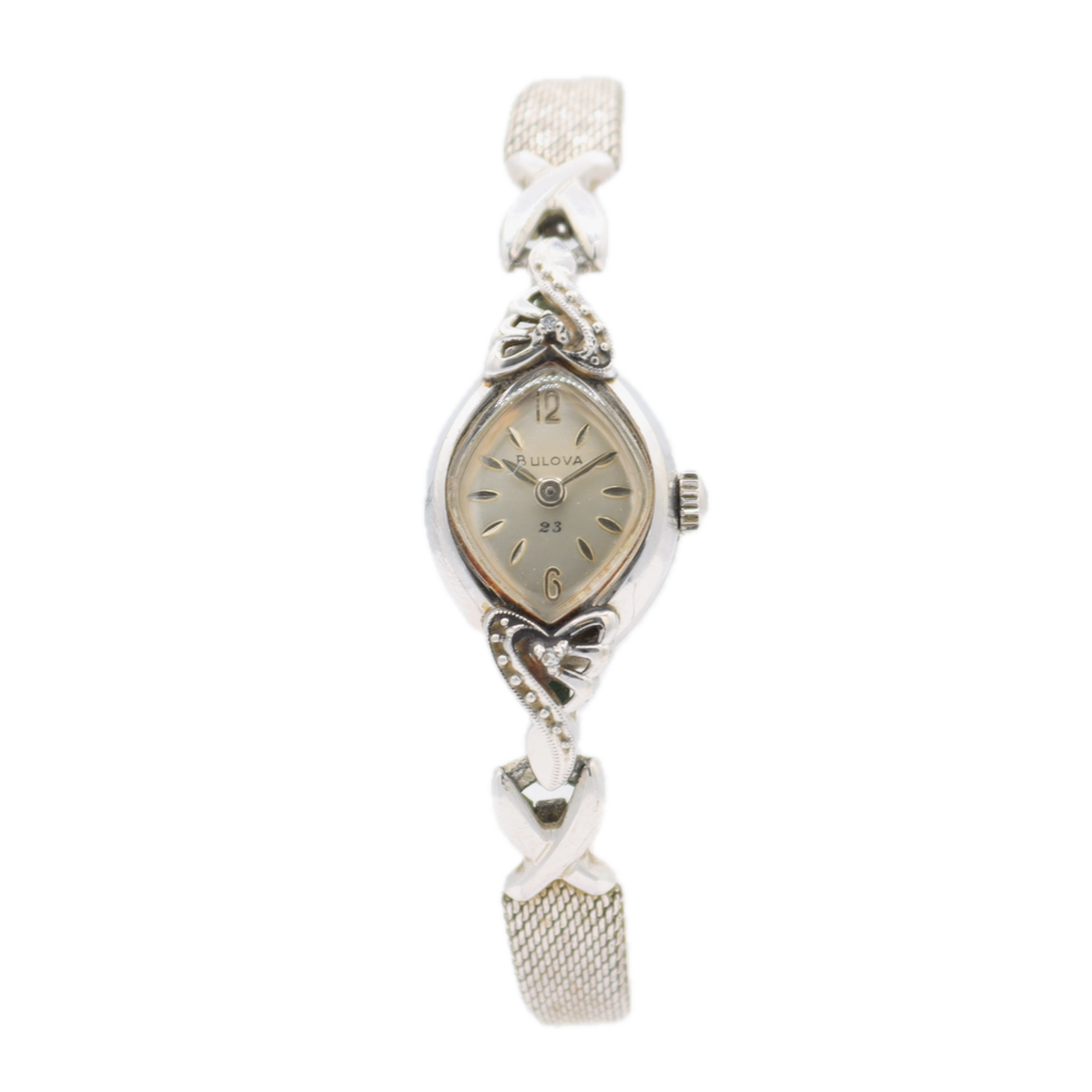 Vintage 14.5mm Bulova V15844 La Petite 23 JewelMen's Wristwatch 5AD 10k RGP