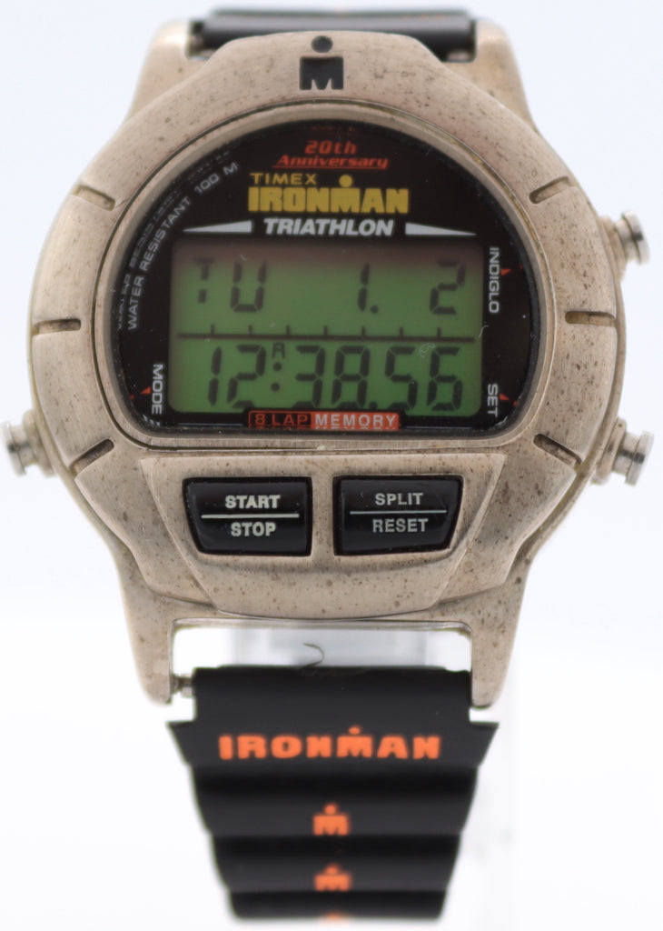 Vintage Timex 20th Anniversary Ironman Triathlon Men's Digital LCD Wristwatch