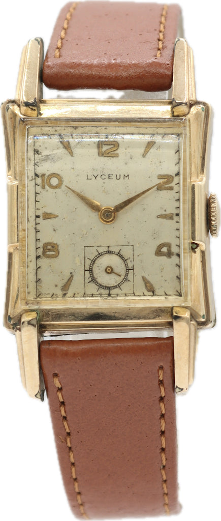 Vintage 24mm Lyceum 264086 Men's Mechanical Wristwatch 86 A Swiss 10k GF