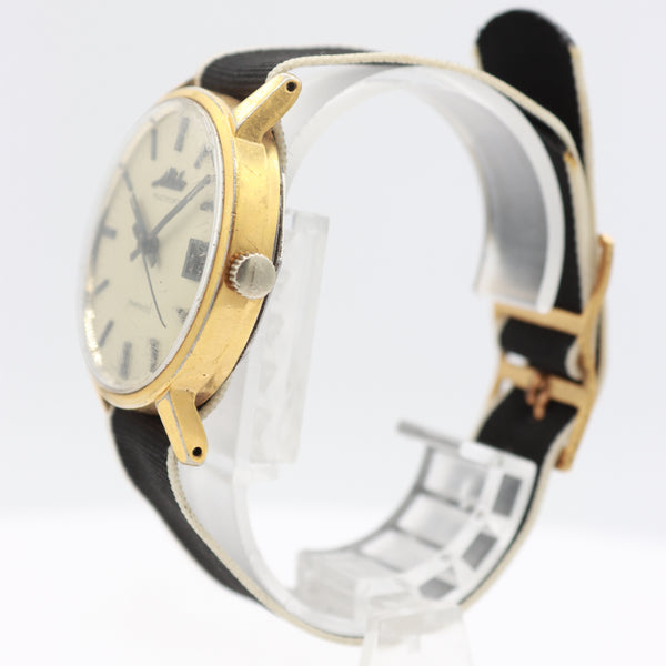 Vintage Mido Multifort Men's Automatic Wristwatch 1147C Swiss Gold Plated