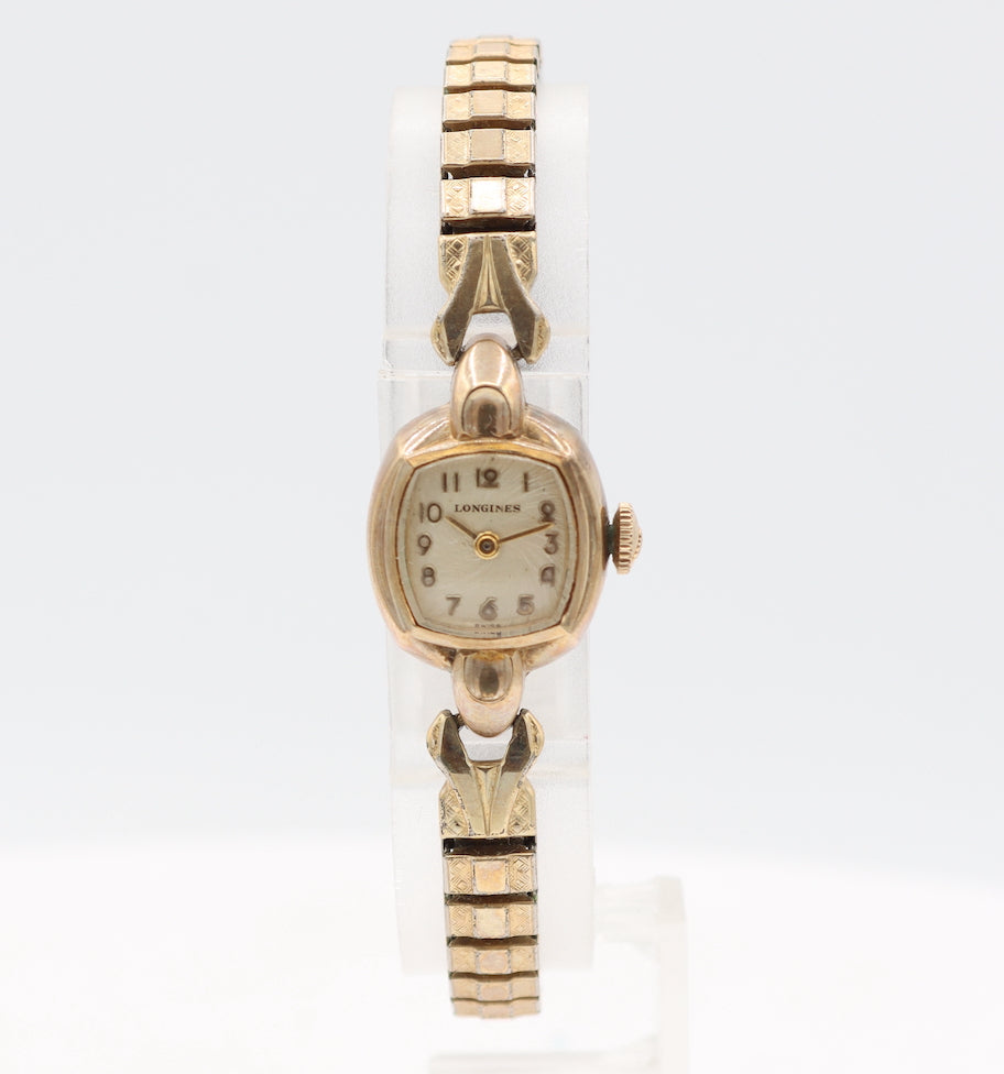 Vintage Longines 2301-P Swirl Ladies Mechanical Wristwatch 14.16 10k GFw/Box