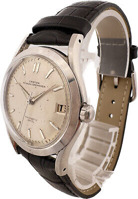 Vintage Nivada Grenchen Aquadatic 360EL Men's Automatic Wristwatch Swiss Steel