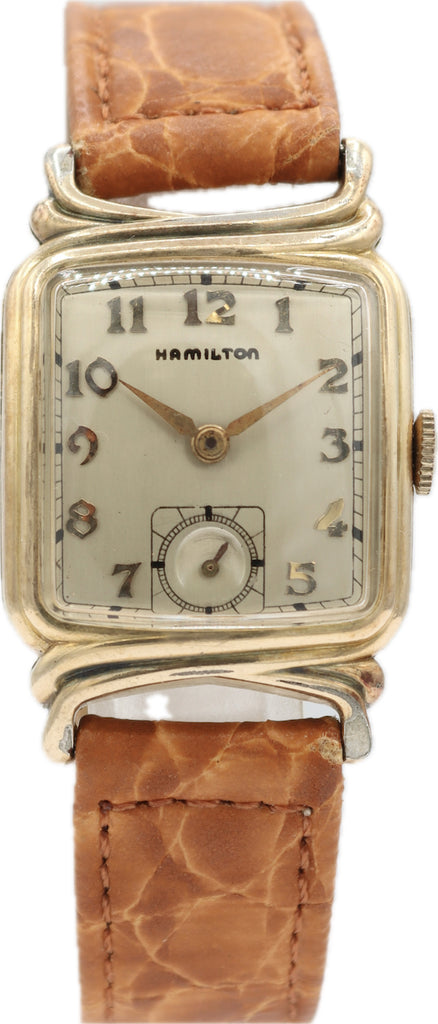 Vintage Hamilton Vincent Men's Mechanical Wristwatch 980 USA 10k Gold Filled