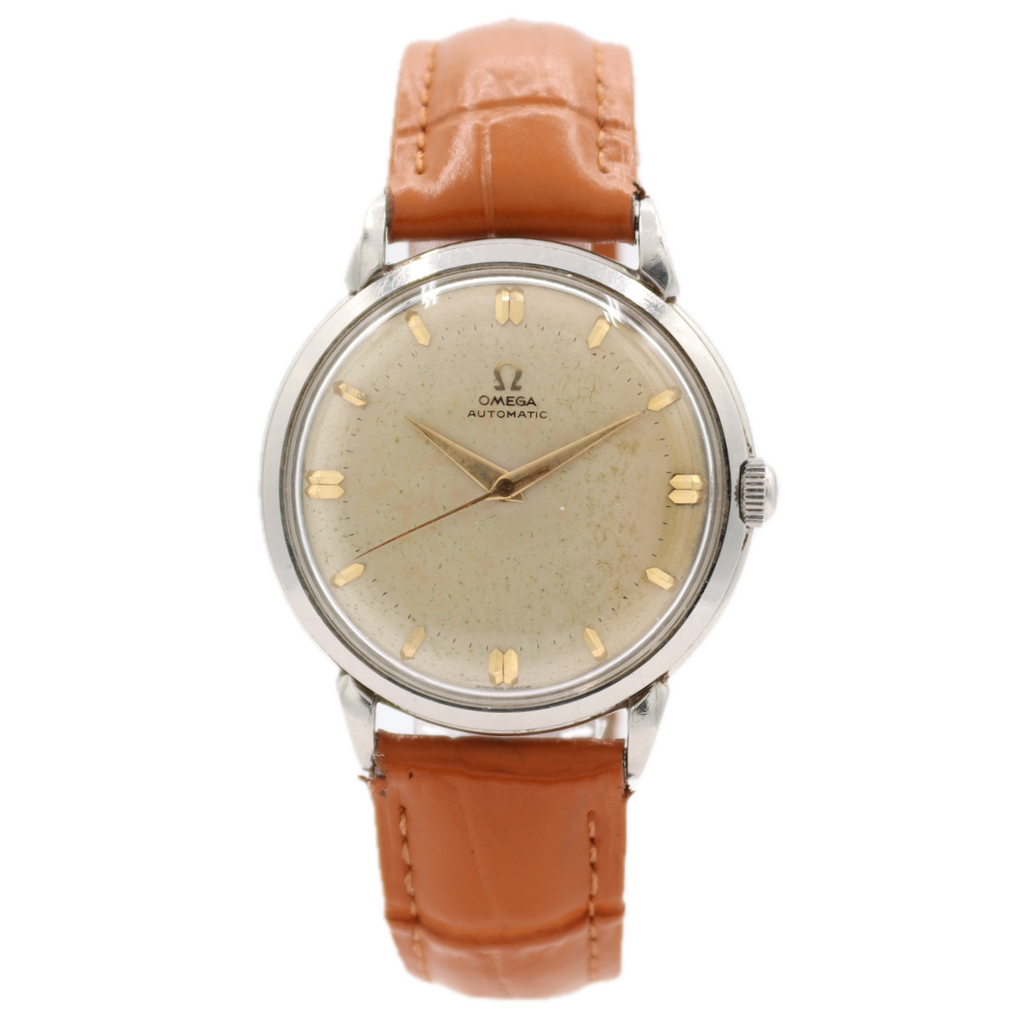 Vintage 35mm 1955 Omega 2446-1 Bumper Men's Automatic Wristwatch Steel Classic