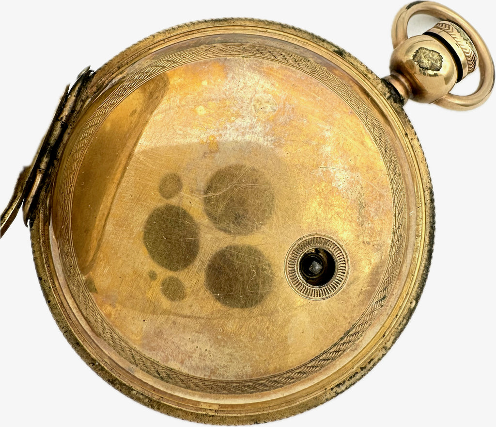 Antique 18S 1865 Waltham Key Wind Hunter Pocket Watch Ellery