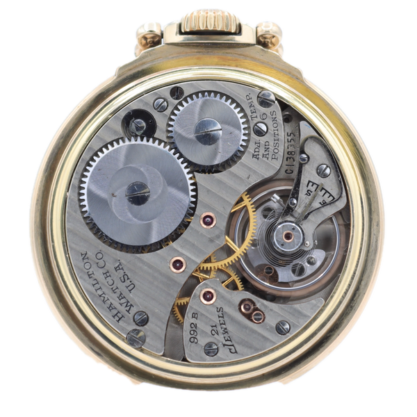 Antique 18s 1946 Hamilton Railway Special 21 Jewel Railroad Pocket Watch 992B