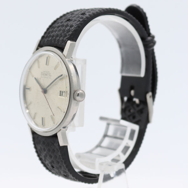 Vintage 34mm Ernest Borel Classy Date Men's Automatic Wristwatch Swiss Steel