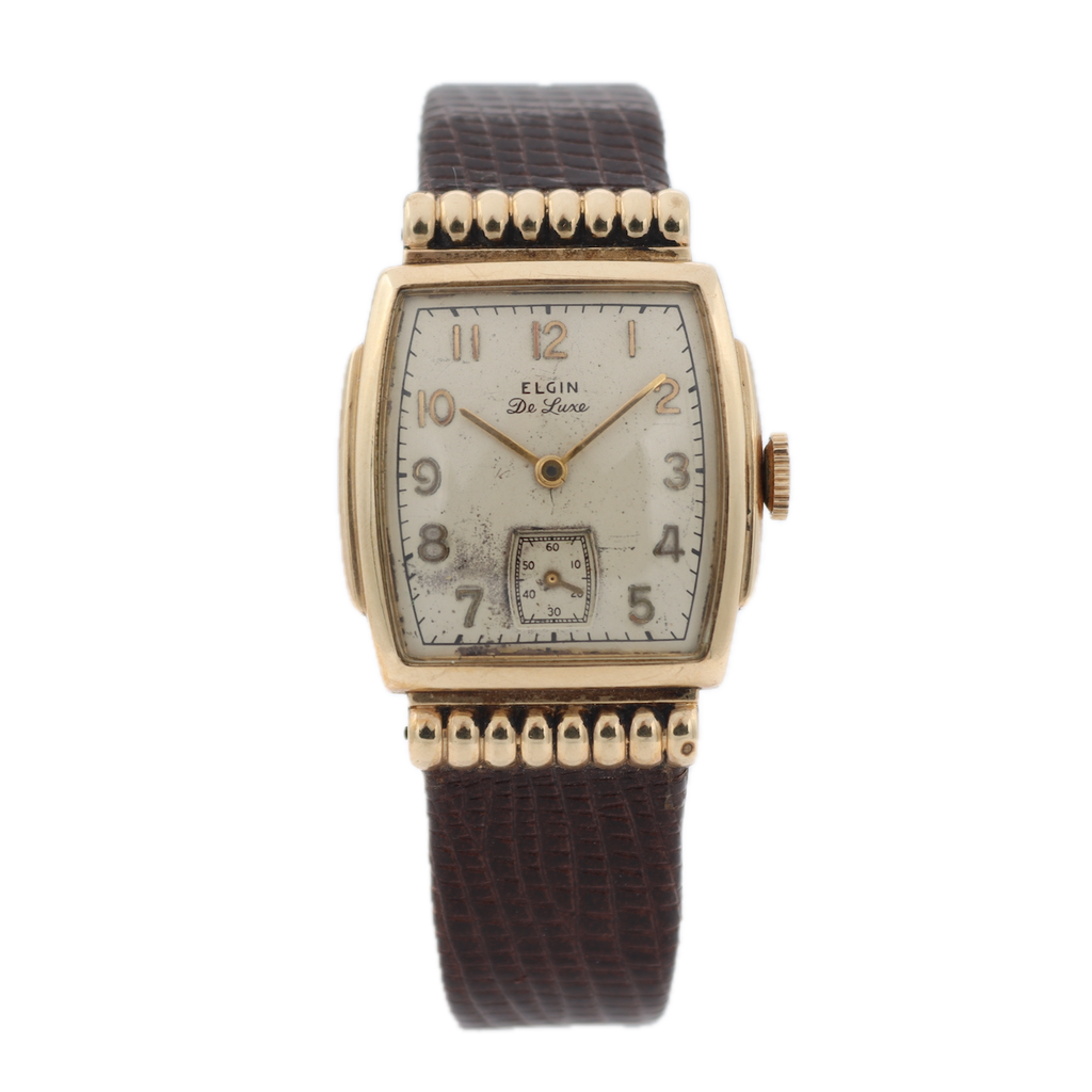 Vintage Elgin DeLuxe 17 Jewel Men's Mechanical Wristwatch 555 USA 10k GF
