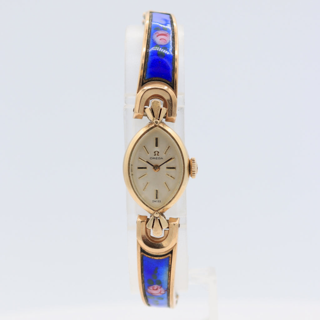 Vintage 14mm Omega AA5280 Cocktail Men's Mechanical Wristwatch 485 Swiss 10k GF