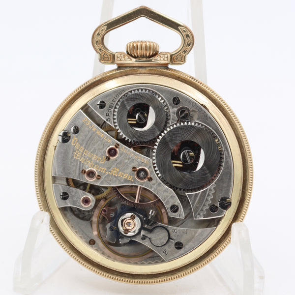 Antique 1913 Waltham 23j Mechanical Pocket Watch Vanguard 10k RGP USA