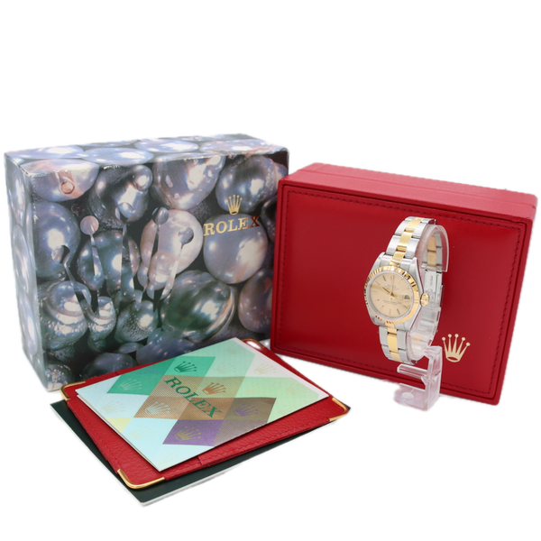 2002 Rolex 79173 Datejust Ladies Automatic Wristwatch Steel & Gold Box & Papers