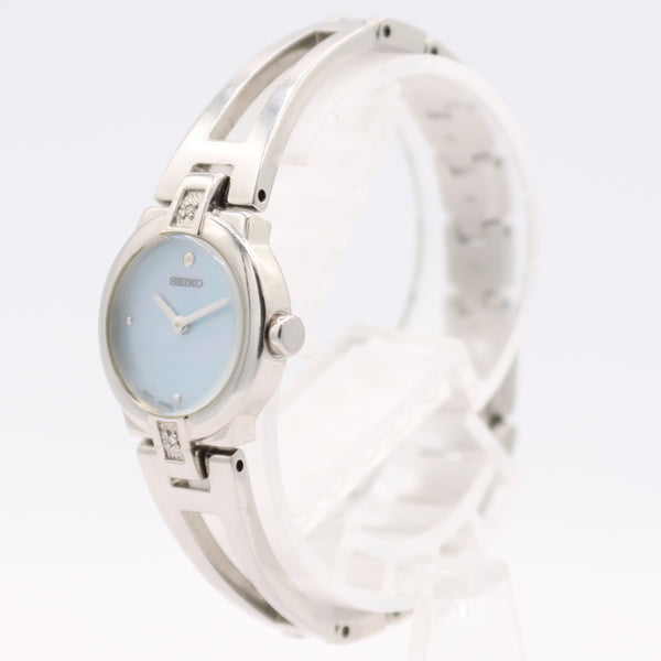 20mm Seiko 1N00-0GN0 Iridescent Ladies Quartz Wristwatch Steel Mother Of Pearl