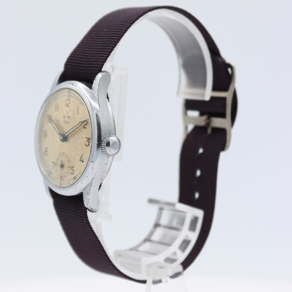 Vintage 32mm KM Festa KM 720 WW2 Men's Mechanical Wristwatch 720 Swiss Steel