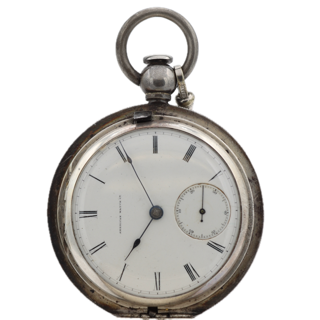 Antique 18s 1870 Appleton Tracy & Co. Key Wind Hunter Pocket Watch Coin Silver