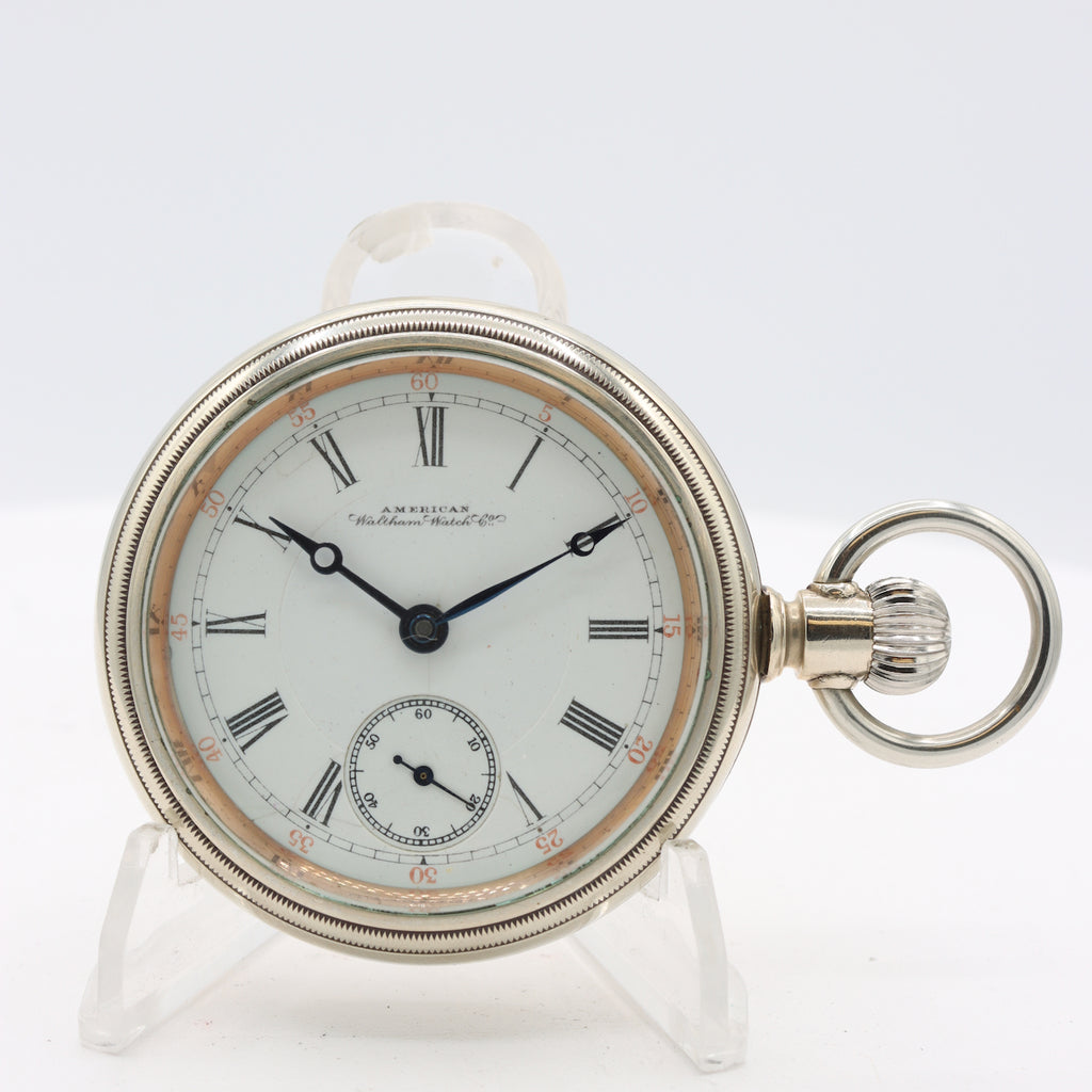 Antique 18 Size 1890 Waltham Swingout Pocket Watch P.S. Bartlett NickelUSA