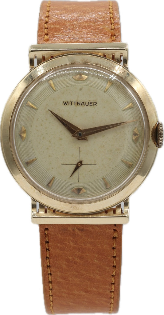 Vintage Wittnauer Filigree Lugs Men's Mechanical Wristwatch 76/3G 14k Gold