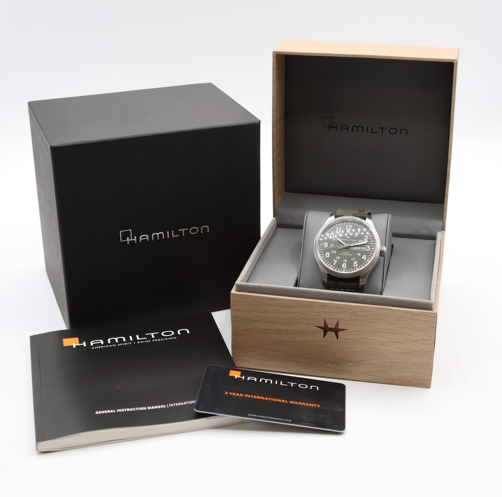 42mm Hamilton H705350 Khaki Field Men's Automatic Wristwatch H-30 Swiss Steel