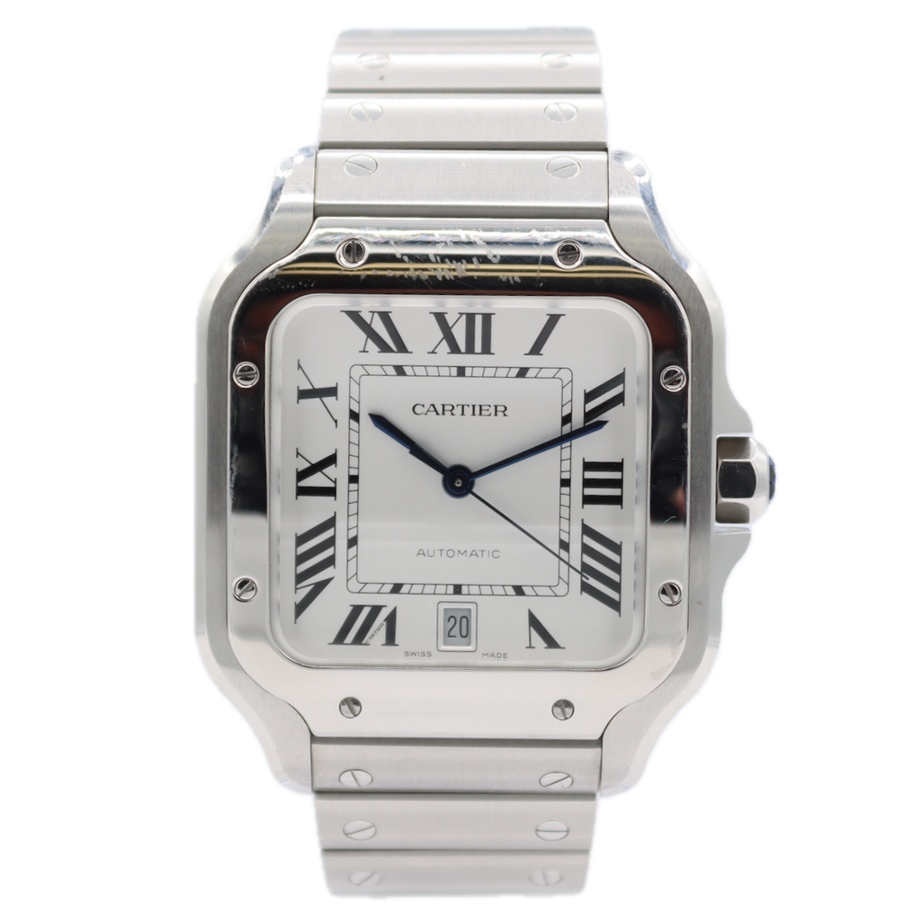 Cartier WSSA0018 Santos De Cartier Men's Automatic Wristwatch 1847Mc Swiss Steel