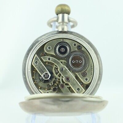 Antique 53mm Borel & Courvoisier Neuchatel Pocket Watch .800 Silver High Grade