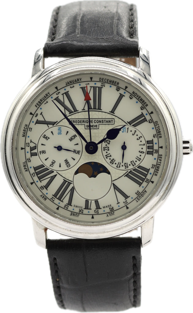 Frederique Constant FC270x3P4/5/6 Moonphase & Pointer Men's Quartz Wristwatch