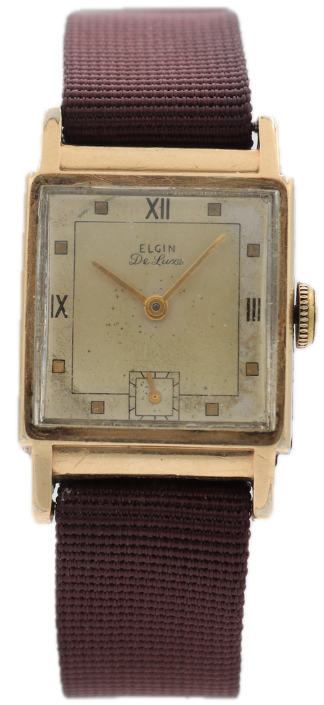 Vintage Elgin De Luxe Men's Mechanical Wristwatch 558 Swiss 10k Gold Filled