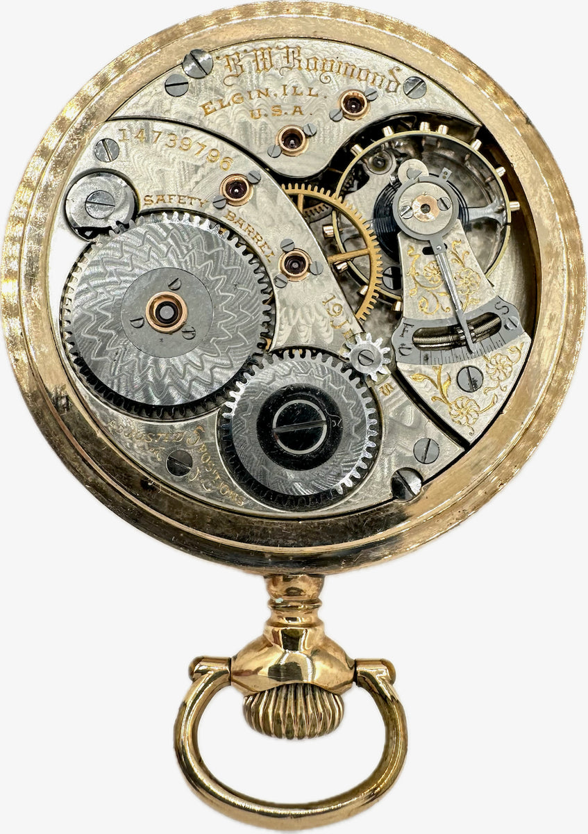 Antique 18 Size Elgin B.W. Raymond Up/Down Indicator Railroad Pocket W ...