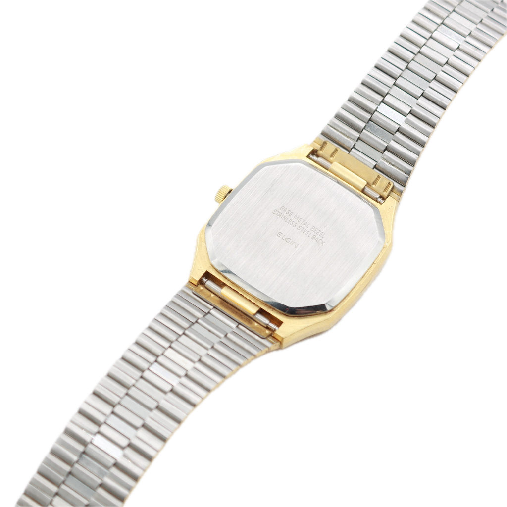 Vintage Elgin FC 180 Octagonal Date Ladies Quartz Wristwatch Japan