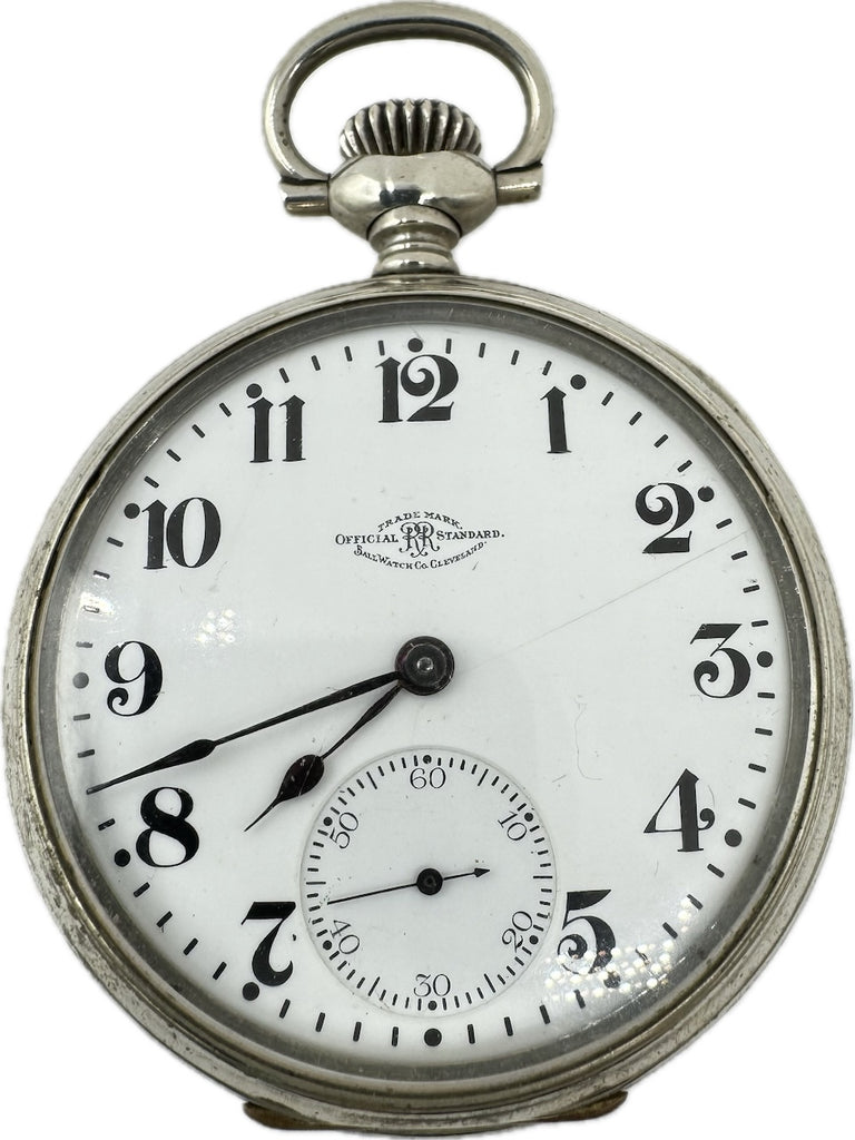 Antique 18S Ball Railroad Pocket Watch Grade 999H Silveroid Circular M thewatchpreserve