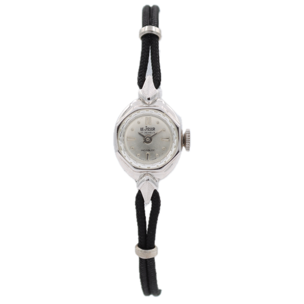 Vintage Le Jour Cocktail Ladies Mechanical Wristwatch AS 1677 Swiss 10k RGP NOS